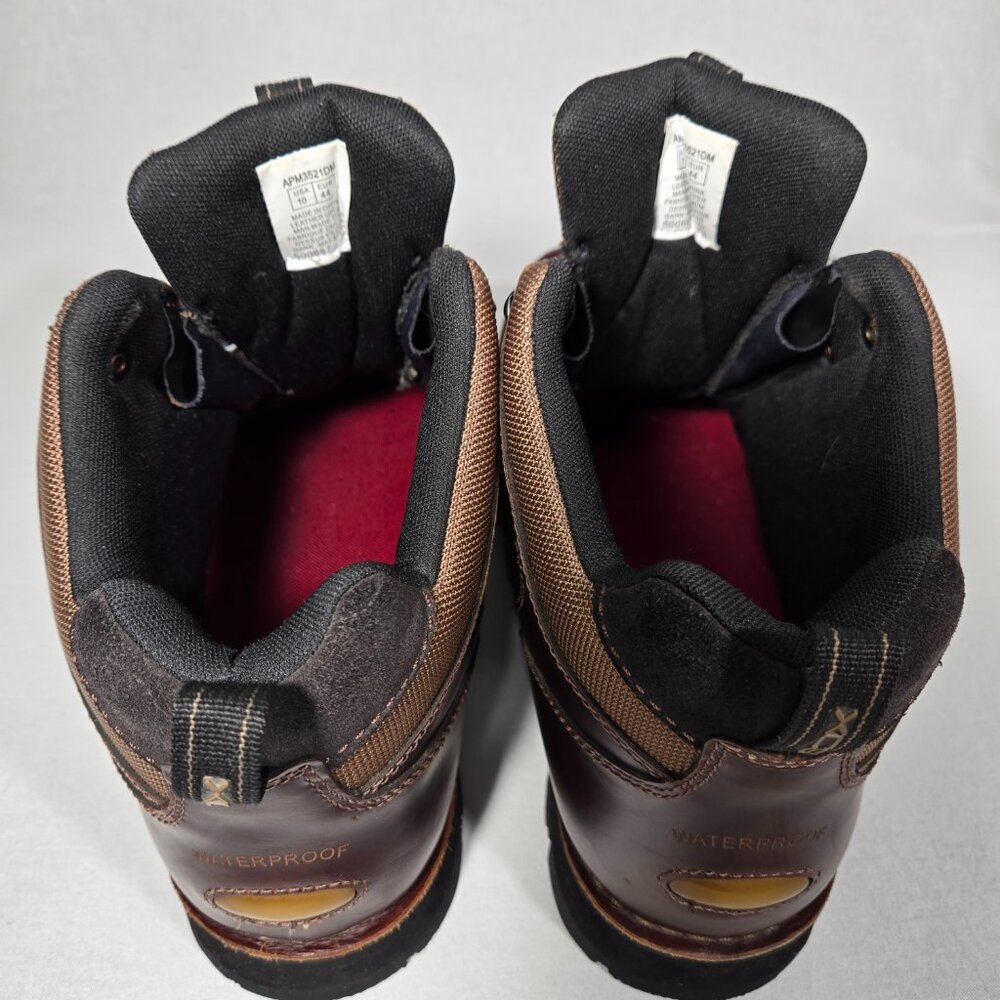 ROCKPORT XCS Burgundy & Brown Leather HIDRO-SHIELD Waterproof Boots Men Size 10 - Picture 10 of 17